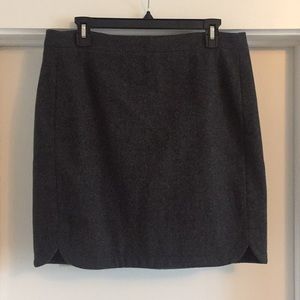 J. Crew Grey Wool Skirt 10 Tall